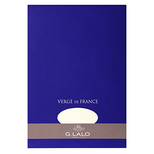 G. Lalo G.Lalo 12700L Schreibblock Vergé de France (perfekt für Ihre Einladungen, säurefrei, DIN A4, 21 x 29,7 cm, 50 Blatt, 100 g) weiß von G. Lalo