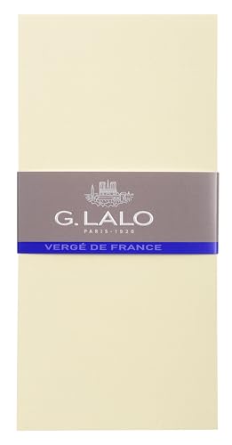 G. Lalo Lalo 44316L - Pack mit 25 Karten, 10,3x21,3 cm 300g, Vergé-Papier, 1 Pack, Elfenbein von G. Lalo