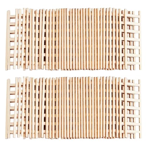 Packung mit 40 Miniatur-Holzleitern, 20 * 60mm, DIY Mikro-Landschaftsdekoration Leitern Garten Dekoration Zubehör für DIY Foto Leitern, Requisiten Puppenhaus Leiter, Mikro-Landschaft Leiter von Laluky