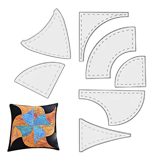 7 Tischdecke Geflochtene Vorlage Quilten, Tischläufer Lineal Vorlage Acryl Quiltlineal Set Tischfahnen Quiltschablonen Patchwork Lineale Nähmaschinenlineal DIY-Patchwork-Werkzeug von Lambo