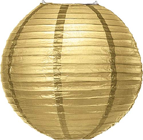 5 x Gold lampion 75 cm von Lampion-Lampionnen