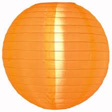 5 x Orange Lampion Nylon 25 cm - Wetterfest Outdoor Garten Lampions von Lampion-Lampionnen