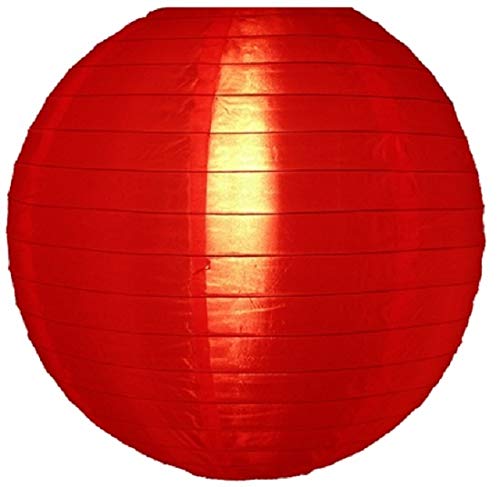 5 x Rot Lampion Nylon 35 cm von Lampion-Lampionnen