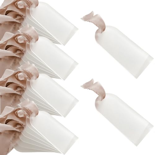 30pcs Clear Acryl Place -Karten 1,7 x 3,5 Zoll Arch Acrylhochzeitsschilder mit Band Blanker Acrylschilder perfekt für Tisch -Seting -Hochzeit Dinnerpartys Gastname von Lamppdcor