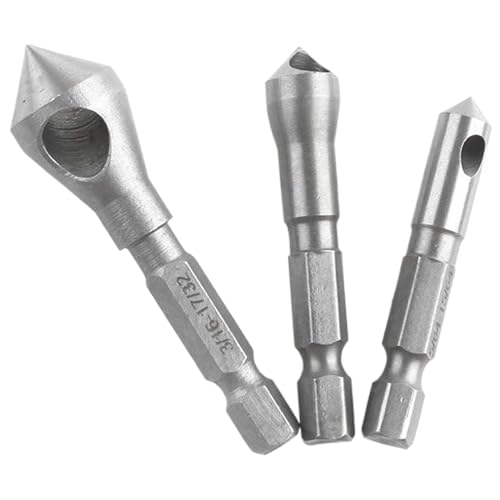 3pcs Countersink -Bit, Zählerspüle Bit für Metall 1,97 Zoll, 2,36 Zoll und 1,77 Zoll Countersink Bit Hex Shank Schaler Holz. von Lamppdcor