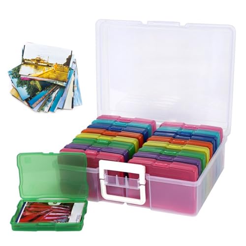 Foto-Hülle Fotospeicherboxen 4x6 Zoll mehrfarbige Fotoskoffer Crafts Organizer Fotobehälter von UV-leichten Staubverschüttungen von Lamppdcor