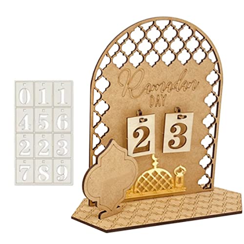 Holzkalender Ramadan Adventskalender Holz Countdown -Kalender Ornament 30 Tage bis Eid Home Party Dekoration von Lamppdcor