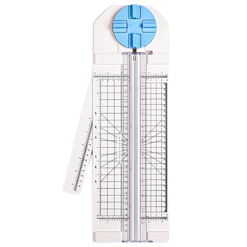 Kleiner Papierschneider Papierschneider 4-in-1-Papierschneider mit verlängertem Lineal-Rotationspapier-Cutter-Werkzeug mit geraden, Wellen-, Perforat- und Faltenblättern zum Handwerk von Fo von Lamppdcor