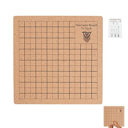 Macrame Board und Pins Macrame Board 8x8-Zoll-Makrame-Projektboard 0,39-Zoll-dicker Schaumschaum doppelseitiges Gitter Brütung Handwerk Helfer Macrame Supplies für Armband Knoten Craft Kit von Lamppdcor