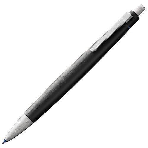 Lamy 2000 black 4-Farben-Kugelschreiber – mehrfarbiger Kugelschreiber (schwarz, blau, rot, grün) – mit Sichtwahlmechanik – inkl. Kugelschreiberminen M 21 in schwarz, blau, rot & grün von Lamy