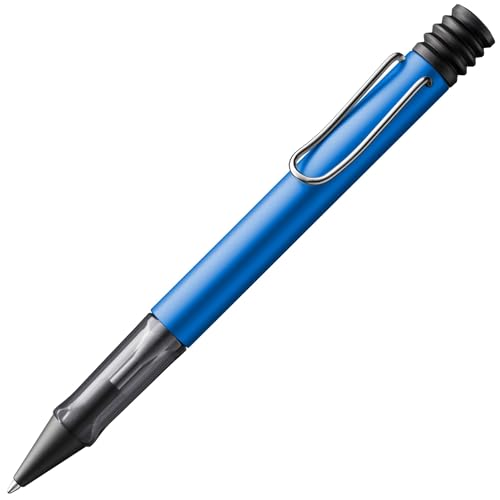 Lamy AL-star oceanblue Kugelschreiber - leichter Kuli mit transparenten, ergonomischen Griff & Gehäuse aus Aluminium - inkl. Großraummine M 16 in schwarz von Lamy