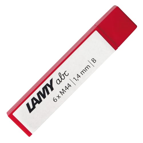 Lamy 1219666 M 44 Mine 813 – Bleistiftminen in Schreibfarbe schwarz und Minenhärte B (6 Stück) - Strichbreite 1,4 mm von Lamy