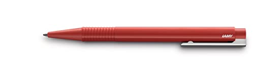 LAMY logo Kugelschreiber 204 – Kuli aus bruchfestem Kunststoff in der Farbe Rot mit integrierter Clip-Drücker-Einheit – Mit Großraummine – Strichbreite B von Lamy