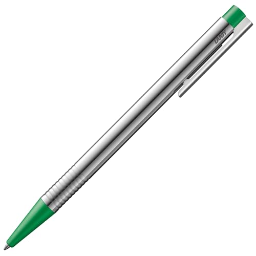 Lamy logo matt green Kugelschreiber - zeitloser Kuli in einem eleganten & robusten Gehäuse aus Edelstahl – inkl. Großraummine M 16 in Strichbreite M in grün von Lamy