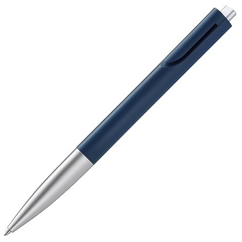 Lamy noto Stylo à bille 283 - Couleur : bleu nuit/argent avec mécanisme à pression - Recharge grande capacité - Largeur de trait M von Lamy