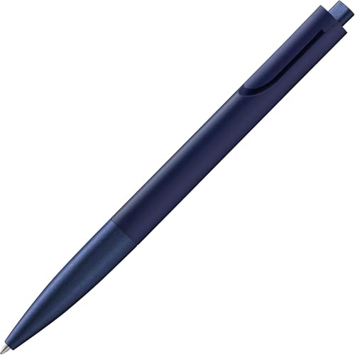 Lamy noto deep-blue Kugelschreiber - puristischer Kuli mit Gehäuse aus Kunststoff in Dreiecksform - Clip entsteht aus der Gehäusekontur - inkl. Großraummine M 16 in Strichbreite M in schwarz von Lamy