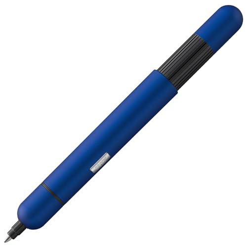 Lamy pico imperialblue Kugelschreiber – Innovativer Pocket Pen Kuli – mit einem Klick in Full-Size – Gehäuse aus Metall & Strichbreite M – inkl. Compactmine M 22 in schwarz von Lamy