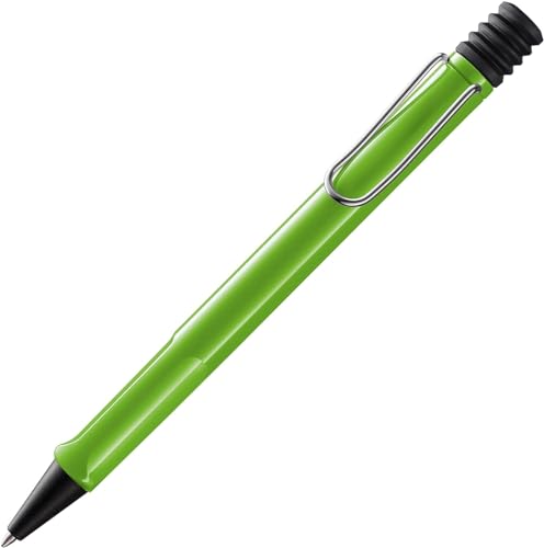 Lamy safari green Kugelschreiber - zeitlos klassicher Kuli mit ergonomischem Griff & robustem ASA-Kunststoff - inkl. Großraummine M 16 in Strichbreite M in blau von Lamy