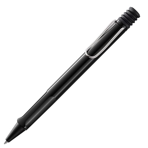 Lamy safari black Kugelschreiber - zeitlos klassicher Kuli mit ergonomischem Griff & robustem ASA-Kunststoff - inkl. Großraummine M 16 in Strichbreite M in schwarz von Lamy