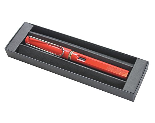 Lamy, "Safari", Füllfederhalter, feine Feder, weiß Füllfederhalter in Geschenkbox, Rot von Lamy