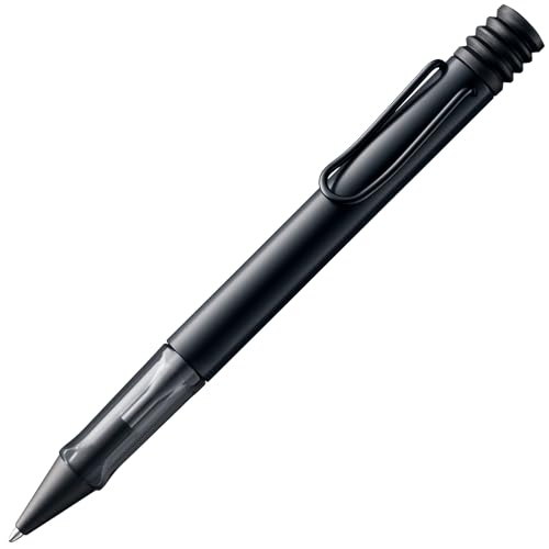 Lamy AL-star black Kugelschreiber - leichter Kuli mit transparenten, ergonomischen Griff & Gehäuse aus Aluminium - inkl. Großraummine M 16 in schwarz von Lamy