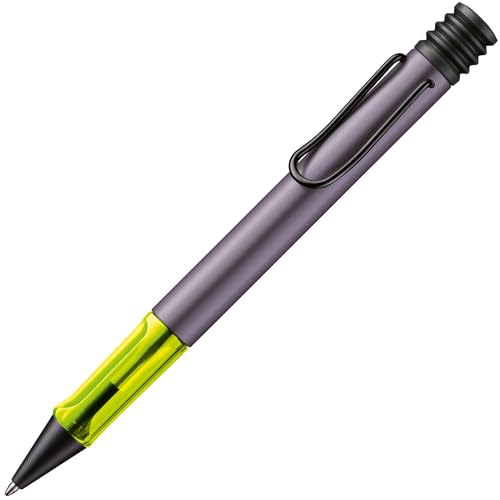 Lamy AL-star aubergine Kugelschreiber - leichter Kuli mit transparenten, ergonomischen Griff & Gehäuse aus Aluminium - inkl. Großraummine M 16 in schwarz von Lamy