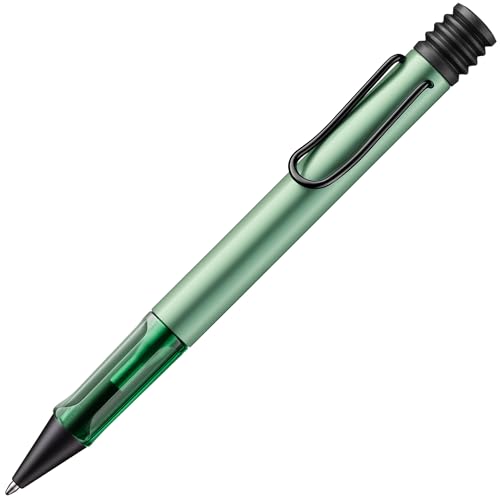 Lamy AL-star sage Kugelschreiber - leichter Kuli mit transparenten, ergonomischen Griff & Gehäuse aus Aluminium - inkl. Großraummine M 16 in schwarz von Lamy