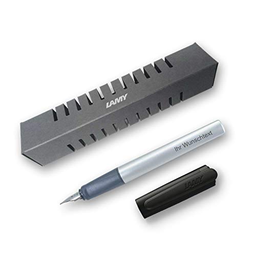 Lamy Füllfederhalter nexx Modell 037, Farbe schwarz, Feder A, inkl. Laser-Gravur von Lamy