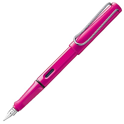 Lamy Safari Füllfederhalter, elegantes Design, coole Stifte, beste Stifte für glattes Schreiben, Journaling und Kalligraphie, für Linkshänder, Rosa von Lamy