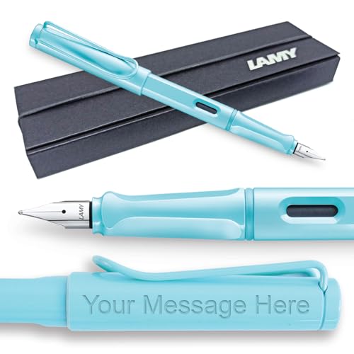 Lamy Safari Füllfederhalter Special Edition 2023 AquaSky blau Mittlere Feder + Gravur + Geschenkbox von Lamy