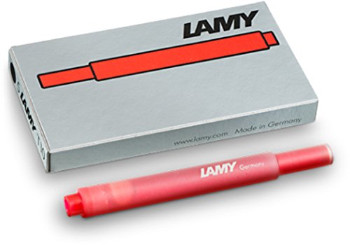 Lamy T10 Tintenpatronen Füllfederhalter Patronen (T10 Großraum Rot, 5er Pack) von Lamy