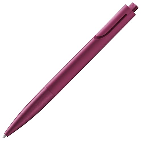 Lamy noto burgundy Kugelschreiber - puristischer Kuli mit Gehäuse aus Kunststoff in Dreiecksform - Clip entsteht aus der Gehäusekontur - inkl. Großraummine M 16 in Strichbreite M in schwarz von Lamy