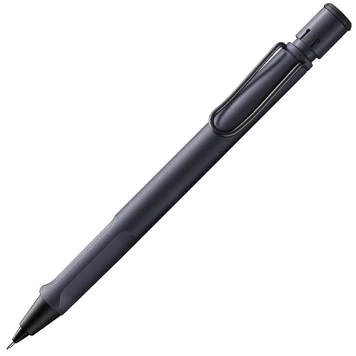 Lamy safari steel black Druckbleistift - klassicher Minenbleistift mit ergonomischem Griff & Gehäuse aus ASA-Kunststoff - Bleistift mit Feinstrichmine M 41 in Strichbreite 0,5 mm & Radiertip von Lamy