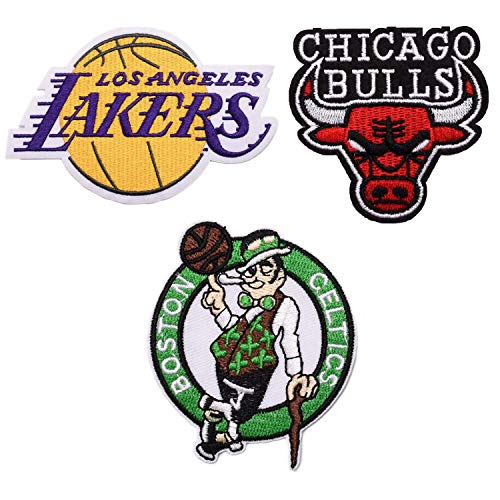 3 Stück NBA Team Logo Patches Aufbügeln Basketball Logo Emblem Sportapplikationen Zubehör Dekoration Patches von LanXin