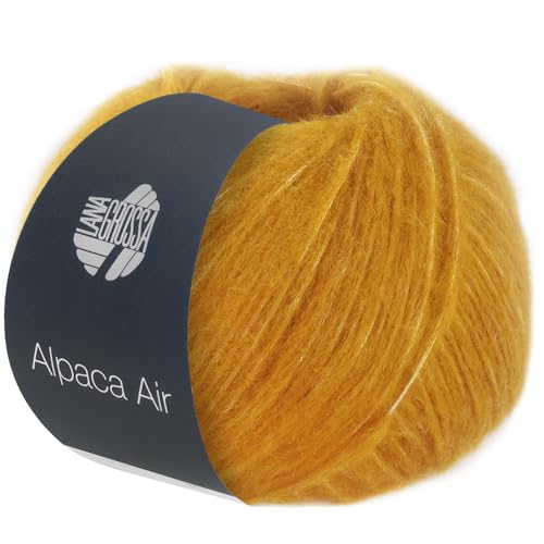 LANA GROSSA Alpaca Air | Leichtes Alpaka-Schlauchgarn | Handstrickgarn aus 62% Alpaka (Baby), 27% Polyamid & 11% Schurwolle (Merino Fein) | 50g Wolle zum Stricken & Häkeln | 140m Garn von Lana Grossa