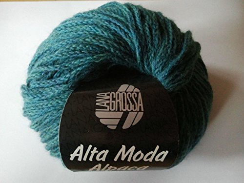 LANA GROSSA Alta Moda Alpaca | Kettengarn aus Alpaka (Baby) | Handstrickgarn aus 90% Alpaka (Baby), 5% Schurwolle (Merino) & 5% Polyamid | 50g Wolle zum Stricken & Häkeln | 140m Garn von Lana Grossa