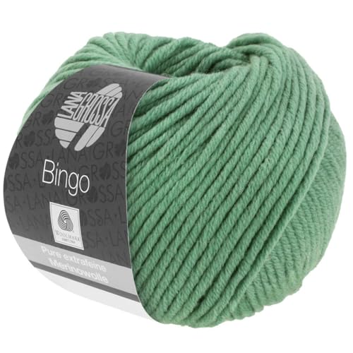 LANA GROSSA Bingo | Extrafeine Merinowolle waschmaschinenfest und filzfrei | Handstrickgarn aus 100% Schurwolle (Merino extrafein) | 50g Wolle zum Stricken & Häkeln | 80m Garn von Lana Grossa