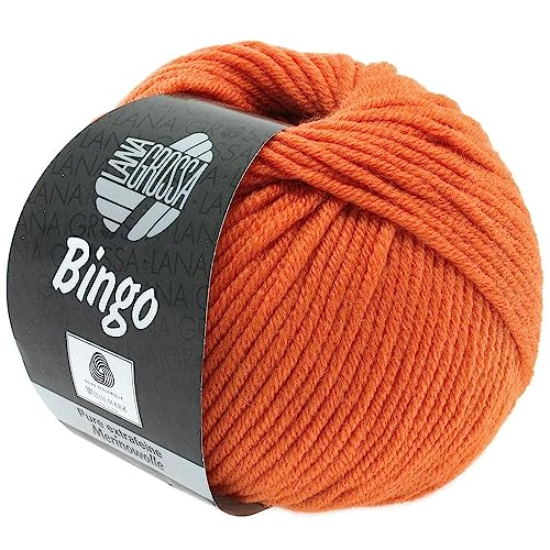 LANA GROSSA Bingo | Extrafeine Merinowolle waschmaschinenfest und filzfrei | Handstrickgarn aus 100% Schurwolle (Merino extrafein) | 50g Wolle zum Stricken & Häkeln | 80m Garn von Lana Grossa