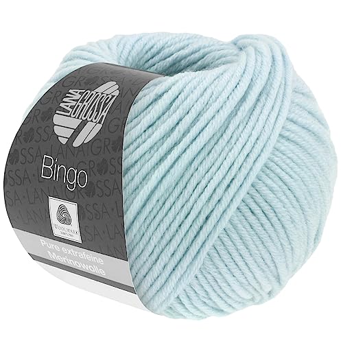 LANA GROSSA Bingo | Extrafeine Merinowolle waschmaschinenfest und filzfrei | Handstrickgarn aus 100% Schurwolle (Merino extrafein) | 50g Wolle zum Stricken & Häkeln | 80m Garn von Lana Grossa