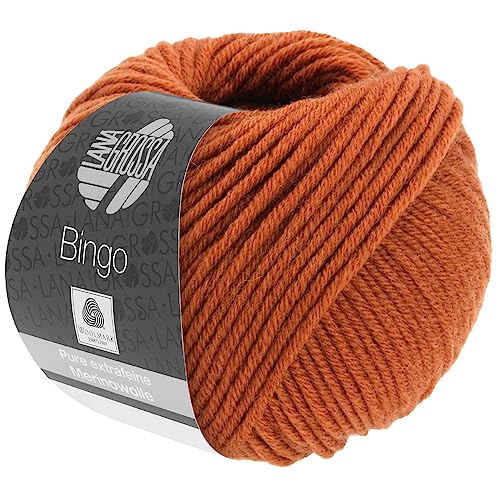 LANA GROSSA Bingo | Extrafeine Merinowolle waschmaschinenfest und filzfrei | Handstrickgarn aus 100% Schurwolle (Merino extrafein) | 50g Wolle zum Stricken & Häkeln | 80m Garn von Lana Grossa