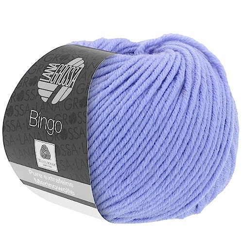 LANA GROSSA Bingo | Extrafeine Merinowolle waschmaschinenfest und filzfrei | Handstrickgarn aus 100% Schurwolle (Merino extrafein) | 50g Wolle zum Stricken & Häkeln | 80m Garn von Lana Grossa