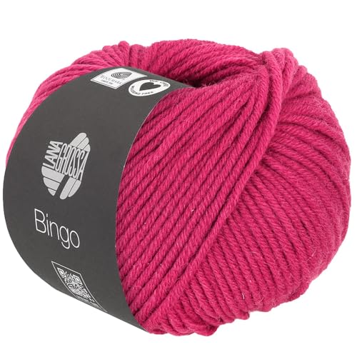 LANA GROSSA Bingo | Extrafeine Merinowolle waschmaschinenfest und filzfrei | Handstrickgarn aus 100% Schurwolle (Merino extrafein) | 50g Wolle zum Stricken & Häkeln | 80m Garn von Lana Grossa