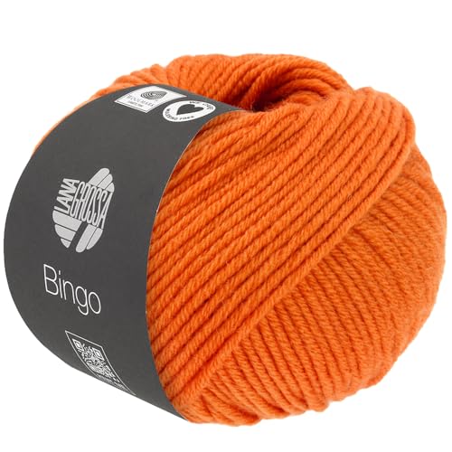 LANA GROSSA Bingo | Extrafeine Merinowolle waschmaschinenfest und filzfrei | Handstrickgarn aus 100% Schurwolle (Merino extrafein) | 50g Wolle zum Stricken & Häkeln | 80m Garn von Lana Grossa