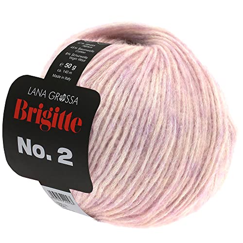 LANA GROSSA Brigitte Nr.2 | Edle Netzgarnstruktur aus Alpaka und Baumwolle | Handstrickgarn aus 47% Alpaka, 45% Baumwolle & 8% Schurwolle | 50g Wolle zum Stricken & Häkeln | 140m Garn von Lana Grossa