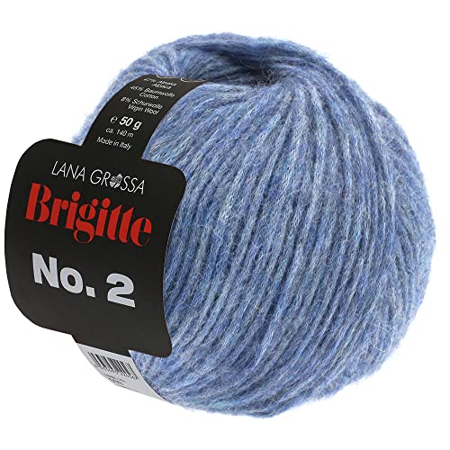 LANA GROSSA Brigitte Nr.2 | Edle Netzgarnstruktur aus Alpaka und Baumwolle | Handstrickgarn aus 47% Alpaka, 45% Baumwolle & 8% Schurwolle | 50g Wolle zum Stricken & Häkeln | 140m Garn von Lana Grossa