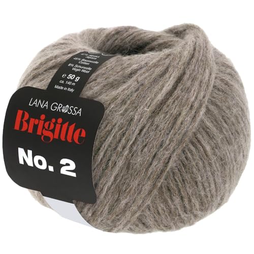 LANA GROSSA Brigitte Nr.2 Seta | Edle Netzgarnstruktur aus Alpaka und Baumwolle | Handstrickgarn aus 47% Alpaka, 45% Baumwolle & 8% Schurwolle | 50g Wolle zum Stricken & Häkeln | 140m Garn von Lana Grossa