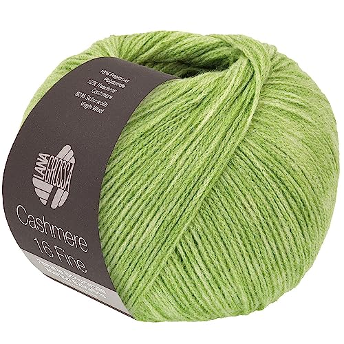 LANA GROSSA Cashmere 16 Fine | Kettengarn aus Kaschmir- und Merinowolle | Handstrickgarn aus 80% Schurwolle (Merino extrafine), 10% Kaschmir & Polyamid | 50g Wolle zum Stricken & Häkeln | 320m Garn von Lana Grossa