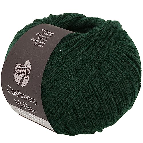 LANA GROSSA Cashmere 16 Fine | Kettengarn aus Kaschmir- und Merinowolle | Handstrickgarn aus 80% Schurwolle (Merino extrafine), 10% Kaschmir & Polyamid | 50g Wolle zum Stricken & Häkeln | 320m Garn von Lana Grossa