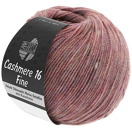 LANA GROSSA Cashmere 16 Fine | Kettengarn aus Kaschmir- und Merinowolle | Handstrickgarn aus 80% Schurwolle (Merino extrafine), 10% Kaschmir & Polyamid | 50g Wolle zum Stricken & Häkeln | 320m Garn von Lana Grossa