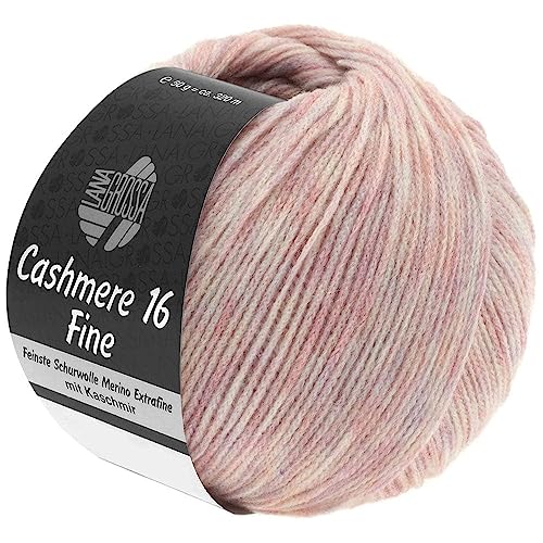 LANA GROSSA Cashmere 16 Fine | Kettengarn aus Kaschmir- und Merinowolle | Handstrickgarn aus 80% Schurwolle (Merino extrafine), 10% Kaschmir & Polyamid | 50g Wolle zum Stricken & Häkeln | 320m Garn von Lana Grossa